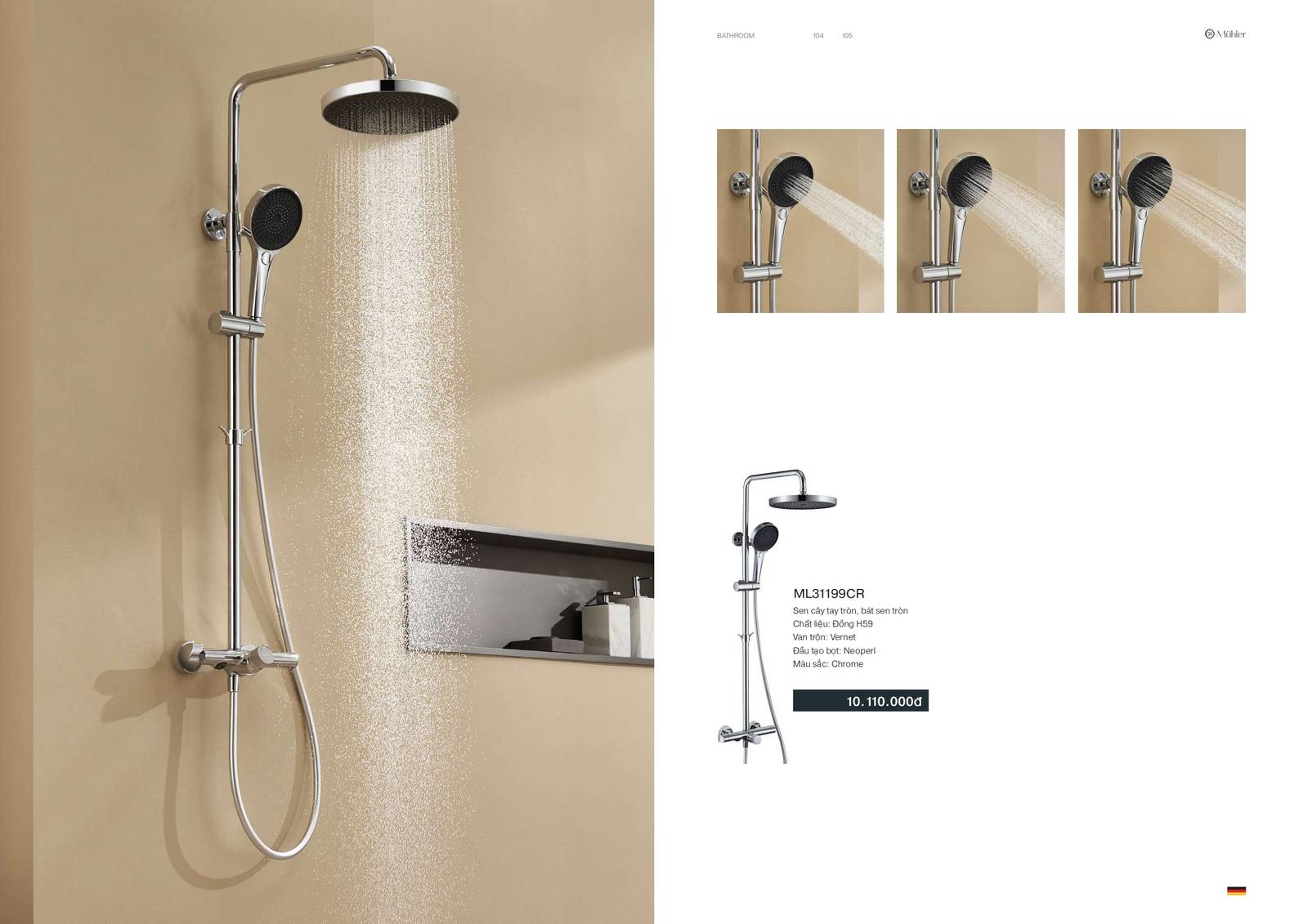 Thiết bị vệ sinh MUHLER Catalogue và Bảng giá mới nhất /Page 53